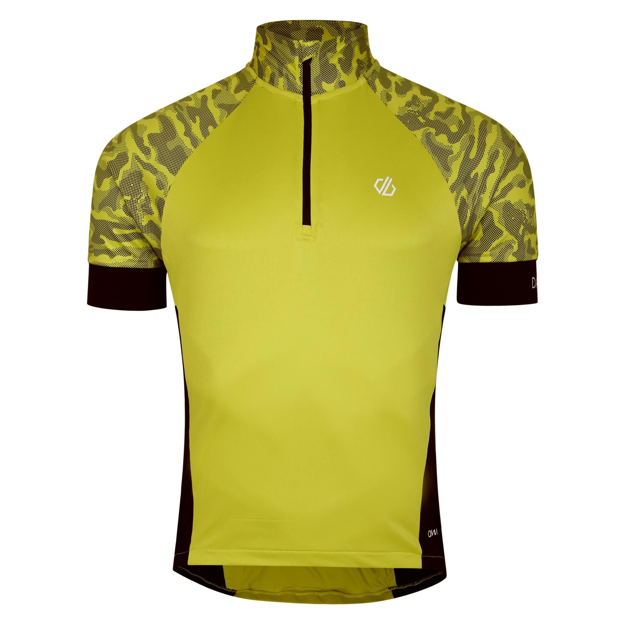 DARE 2B Mens Stay the Course III Camo Cycling Jersey (Green Algae)