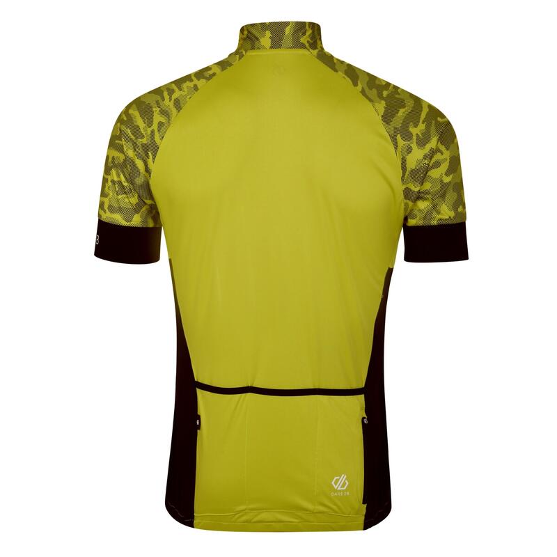 Heren Stay the Course III Camo fietstrui (Groene algen)