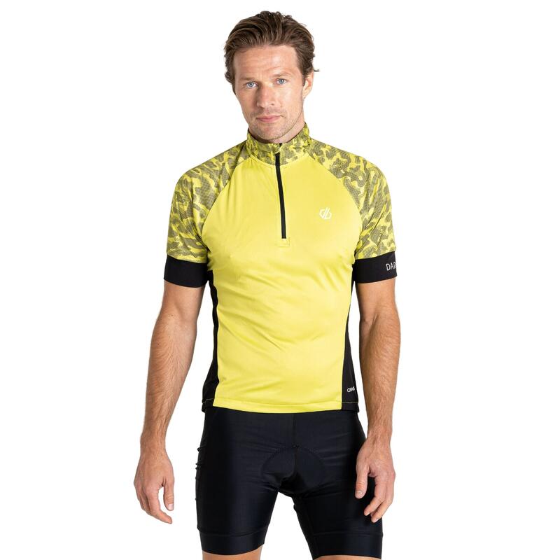 Maillot de cyclisme STAY THE COURSE Homme (Jaune fluo)