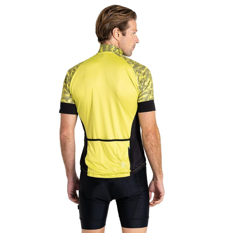 Maillot de cyclisme STAY THE COURSE Homme (Jaune fluo)