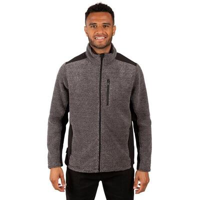 Heren farantino fleece jacket (donkergrijze streep)