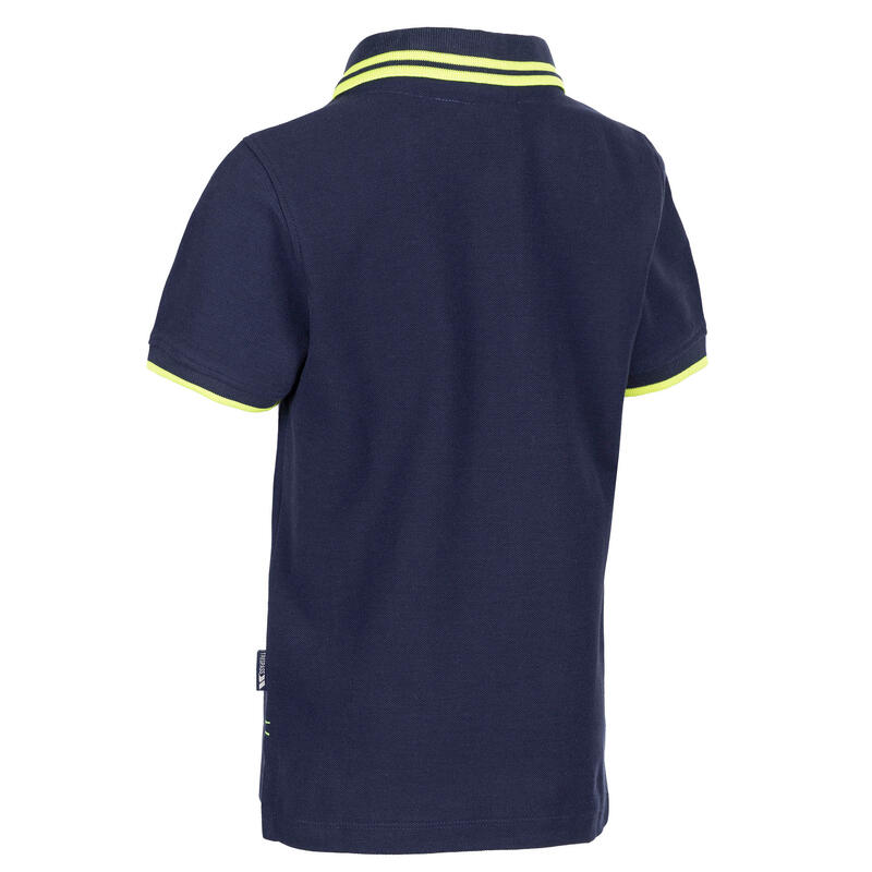 Camisa Polo Esboço dos Rapazes Azul Marinho