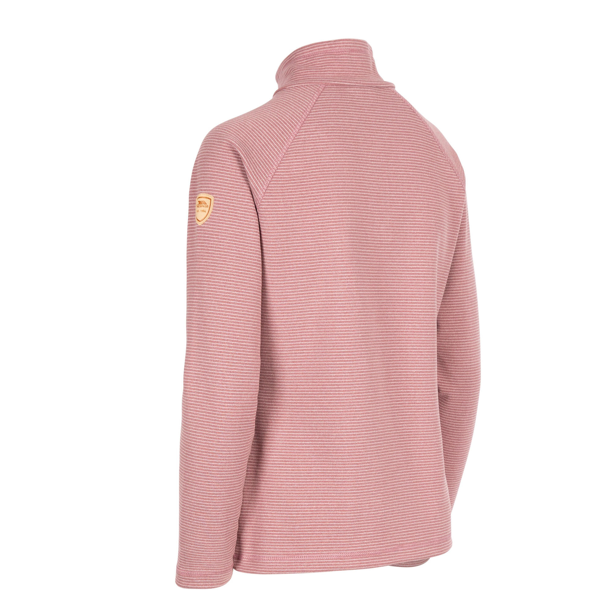 Dames Olga Leder Fleece Top (Roze Bloesem Marl) 2/5
