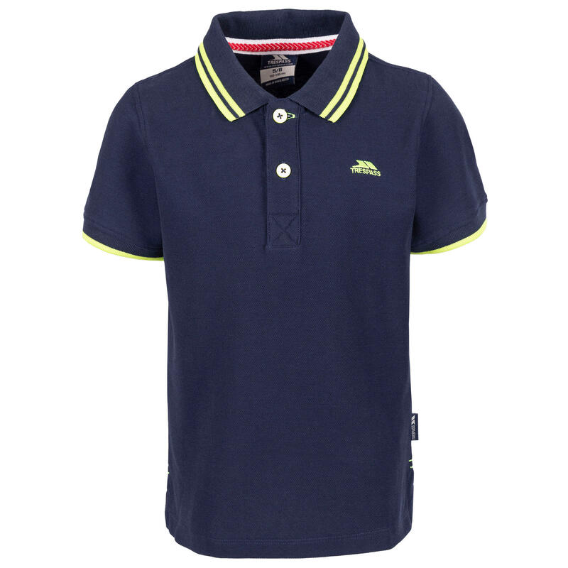 Camisa Polo Esboço dos Rapazes Azul Marinho