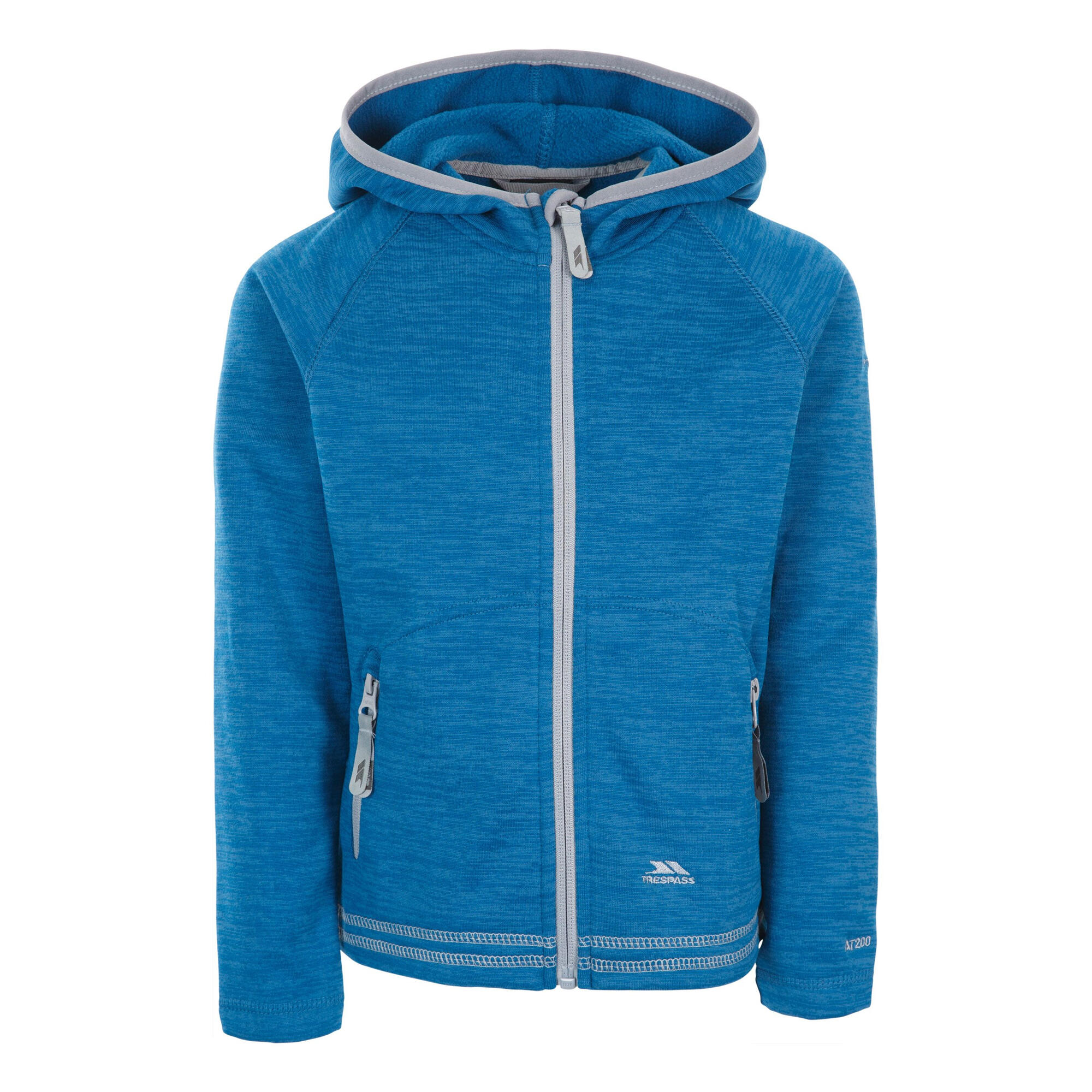 TRESPASS Childrens Girls Goodness Full Zip Hooded Fleece Jacket (Kosmisch Blauw)