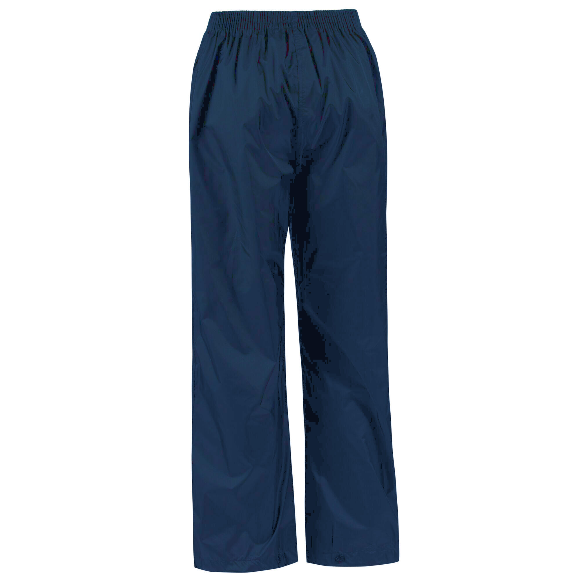 REGATTA Childrens/Kids Packaway Rain Trousers (Navy)