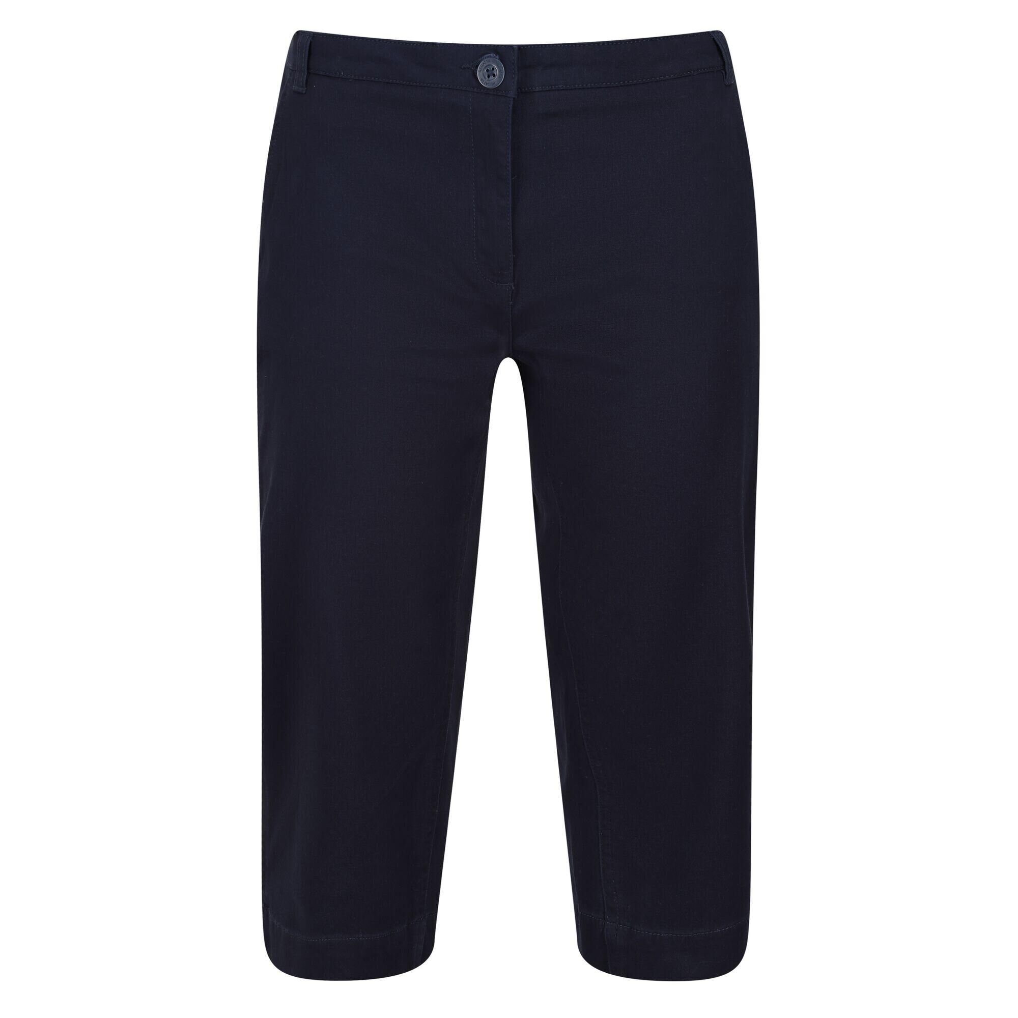 REGATTA Womens/Ladies Bayla Cropped Trousers (Navy)