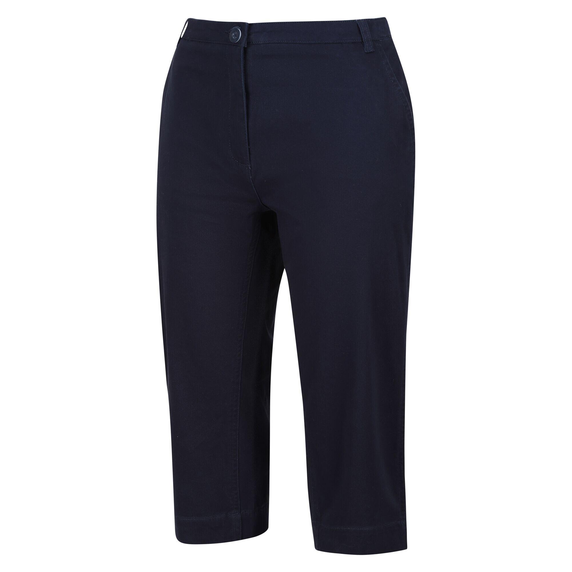 Womens/Ladies Bayla Cropped Trousers (Navy) 3/5