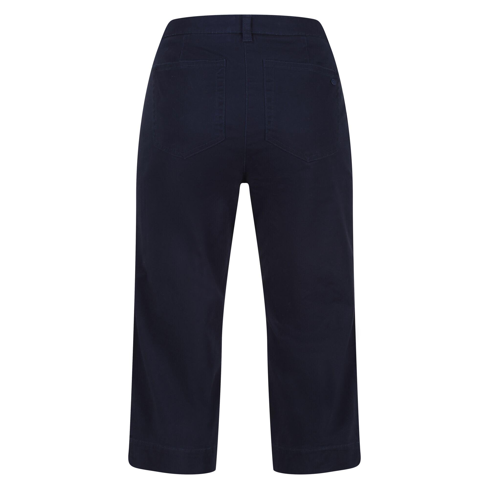 Womens/Ladies Bayla Cropped Trousers (Navy) 2/5