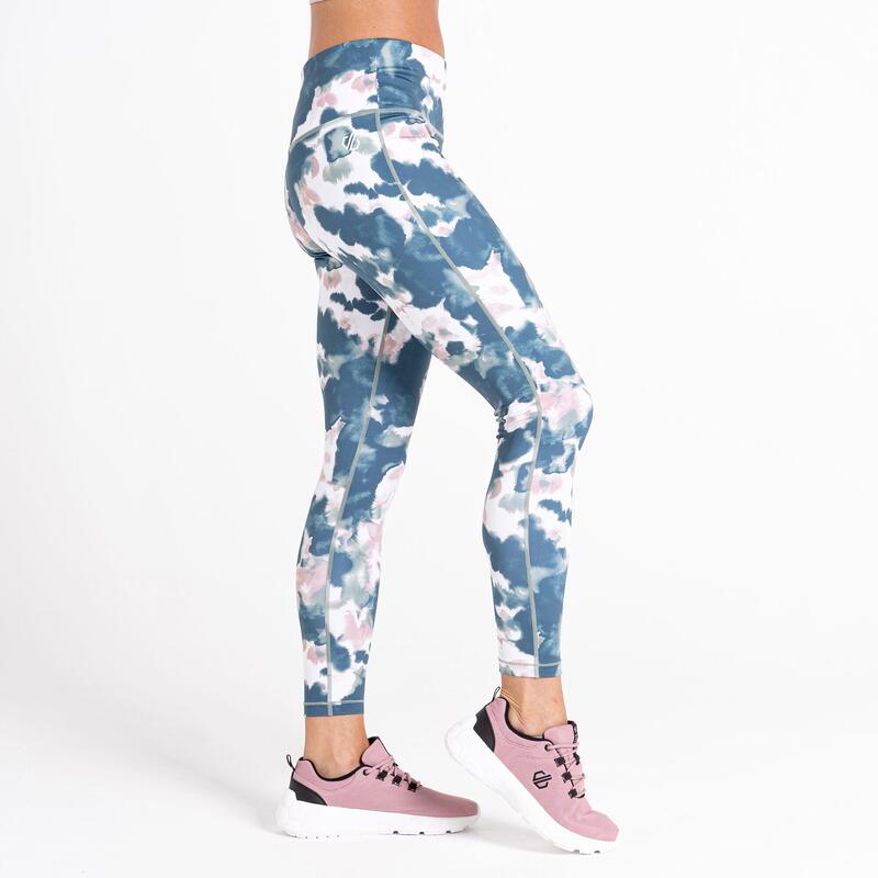 Leggings Reciclado Borrão de Tinta Influential Mulher Rosa-Pálido Sombrio