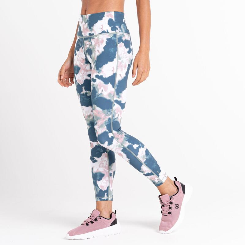 Leggings Reciclado Borrão de Tinta Influential Mulher Rosa-Pálido Sombrio