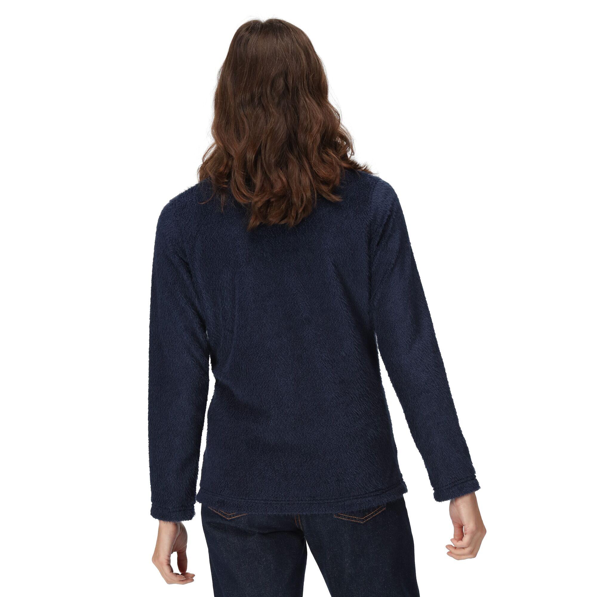Womens/Ladies Heloise Eyelash Fleece Full Zip Fleece Jacket (Navy) 4/5