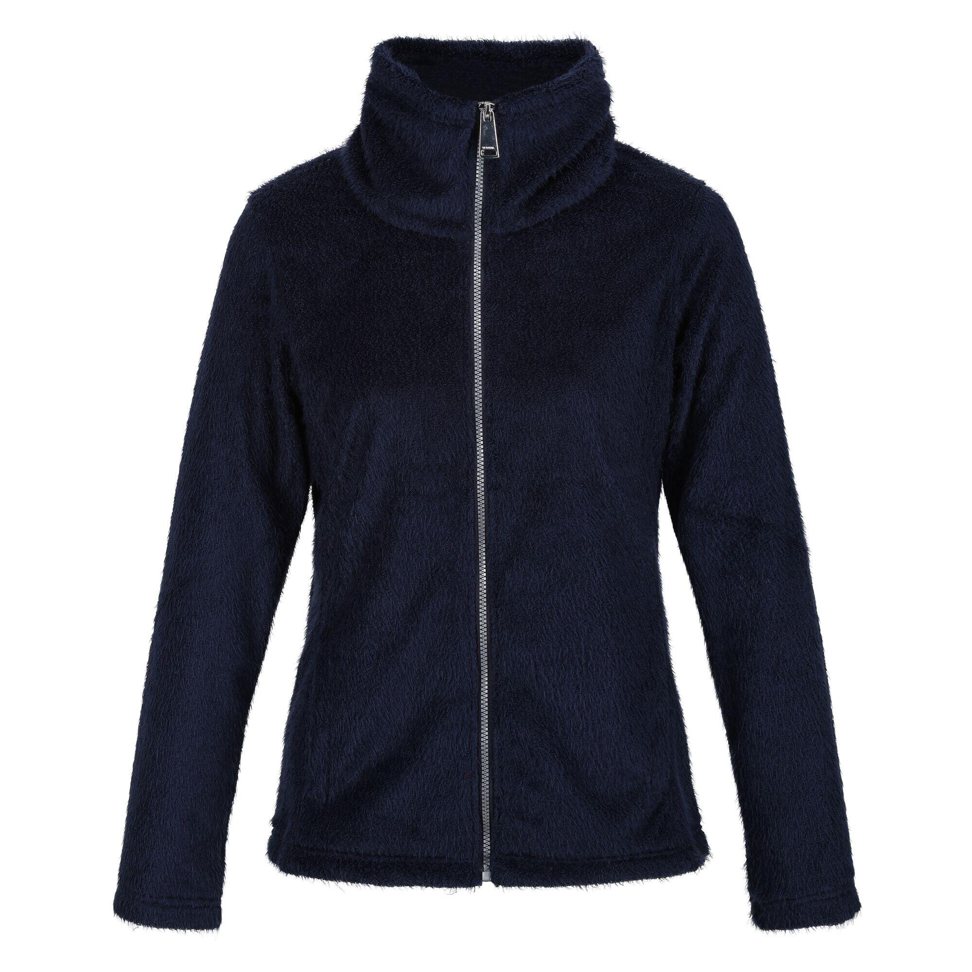 Womens/Ladies Heloise Eyelash Fleece Full Zip Fleece Jacket (Navy) 1/5