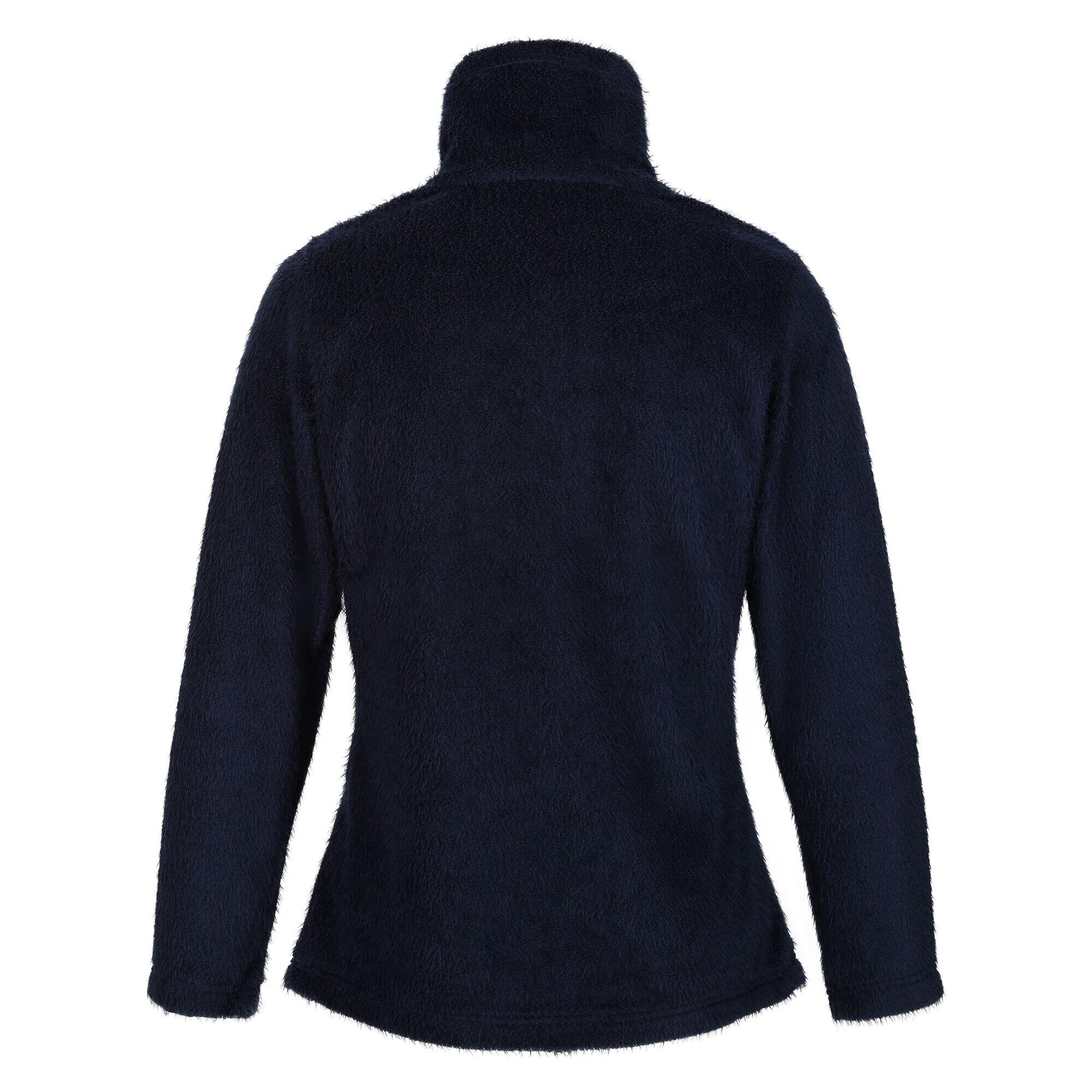 Womens/Ladies Heloise Eyelash Fleece Full Zip Fleece Jacket (Navy) 2/5