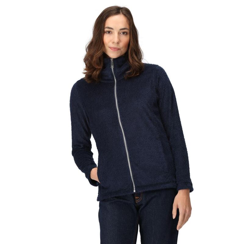 Dames Heloise Eyelash Fleece Full Zip Fleece Jas (Marine)