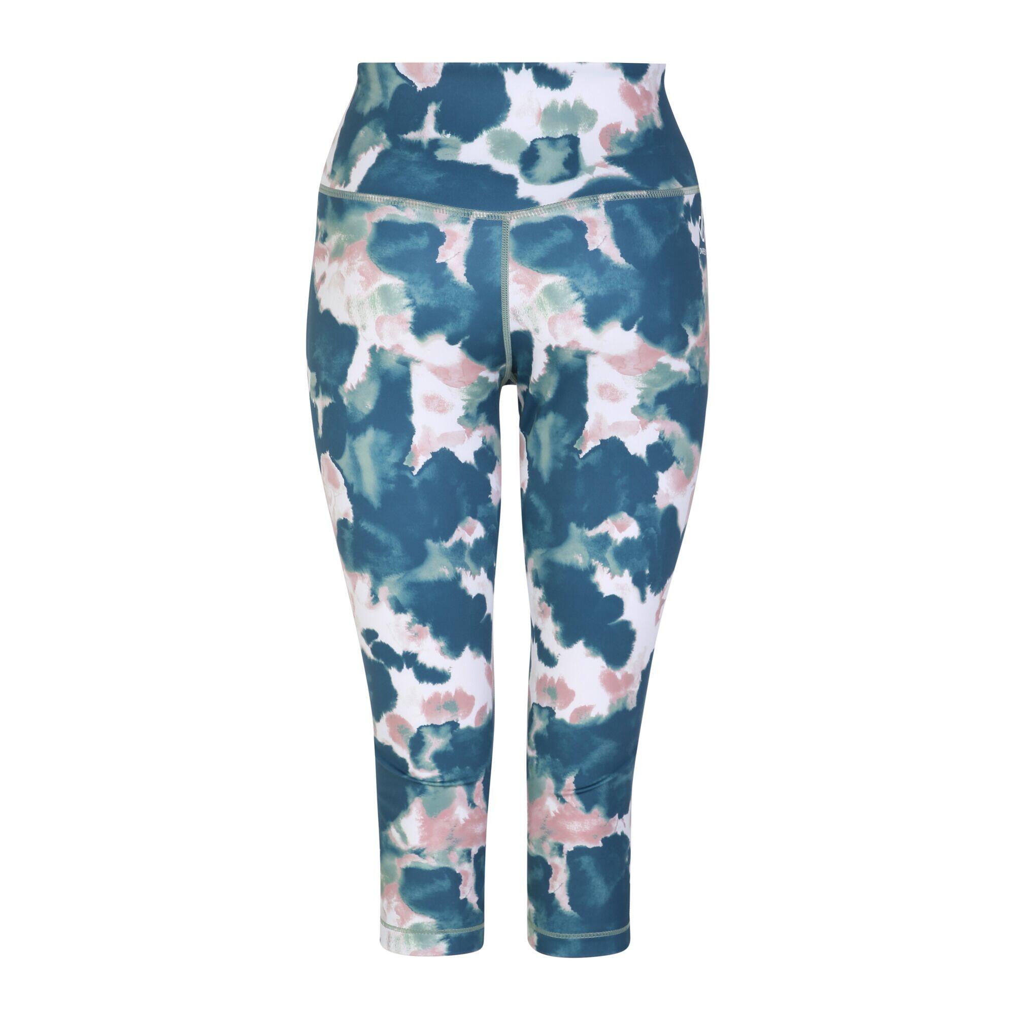 Womens/Ladies Influential Recycled Ink Blot 3/4 Leggings (Dusky Rose) 2/5