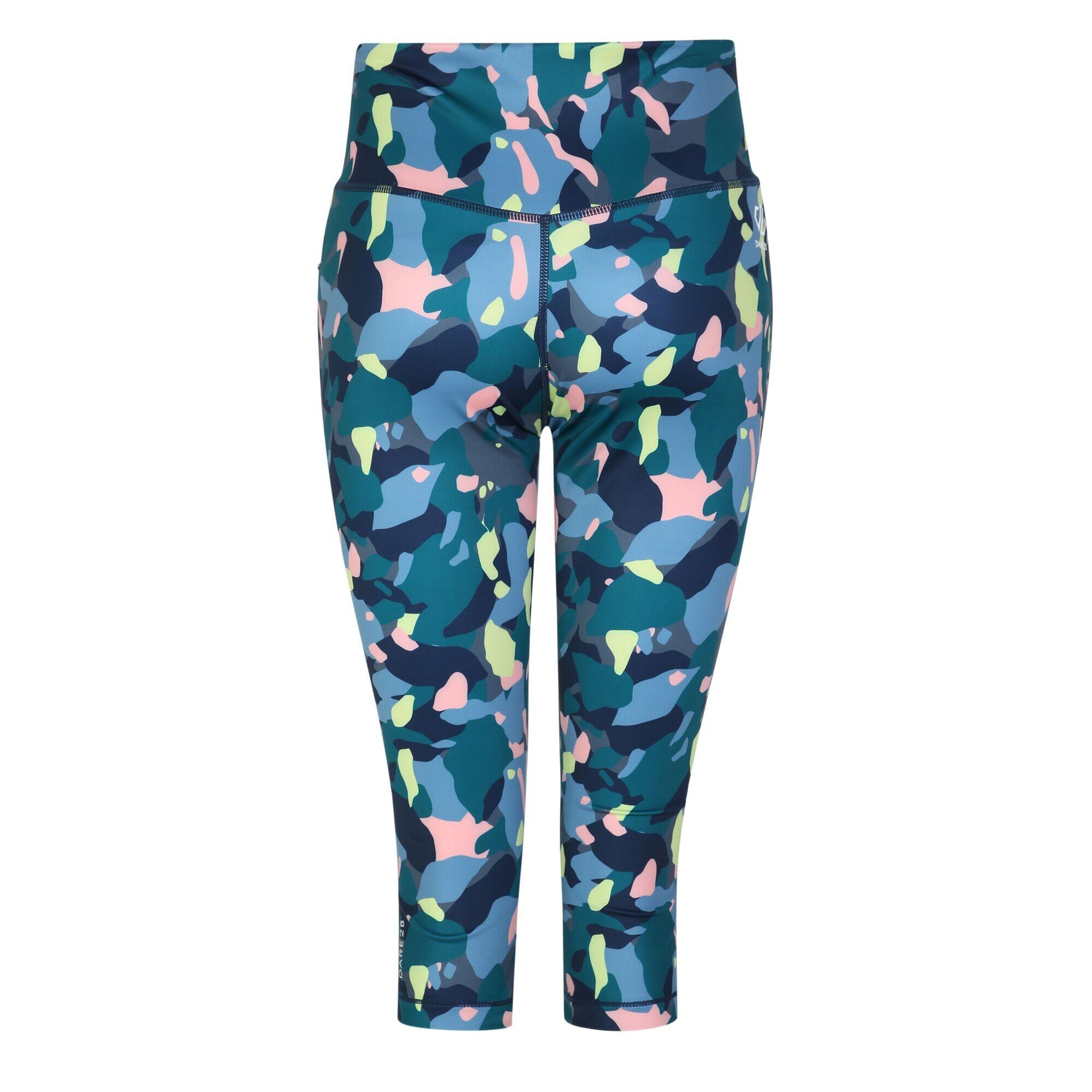 Womens/Ladies Influential 3/4 Recycled Printed Leggings (Fortune Green) 2/5