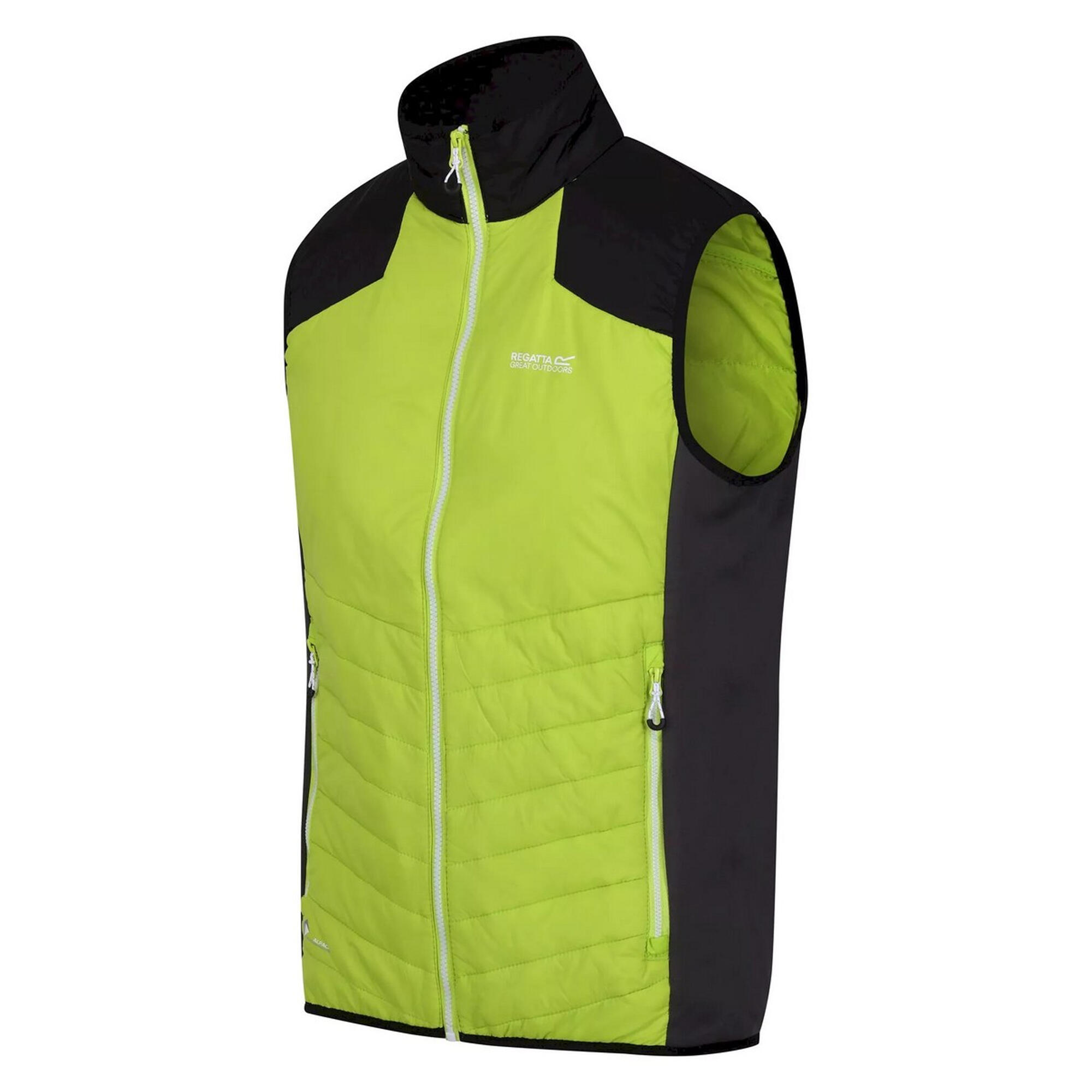 Heren Halton VI Lichtgewicht Body Warmer (Heldere kiwi/heldere kiwi/zwart) 3/4