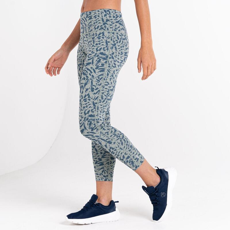 Dames Influential Animal Print Gym 7/8 Leggings (Lelieblad Groen)