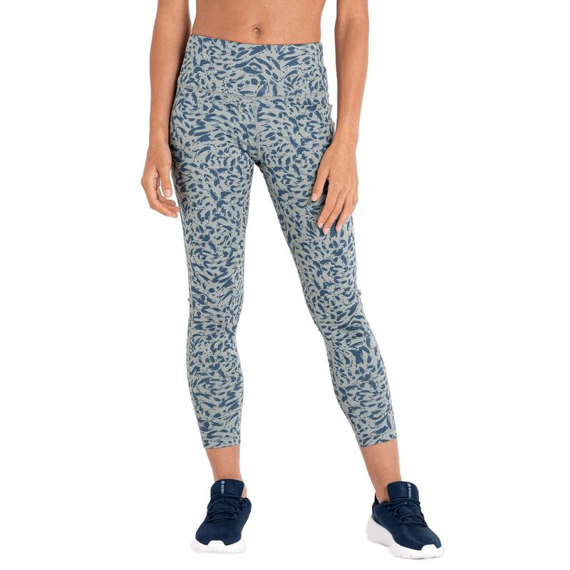 Dames Influential Animal Print Gym 7/8 Leggings (Lelieblad Groen)