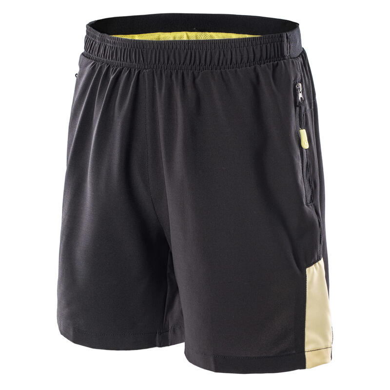 Kinderen/Kinderen Itia Contrast Paneel Shorts (Black Beauty/Limelight Yellow)