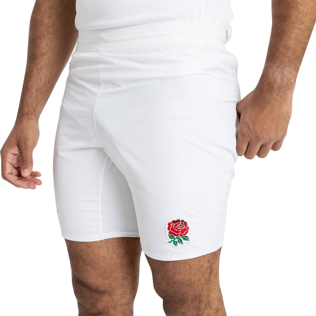 Mens 23/24 England Rugby Replica Home Shorts (White) 4/4