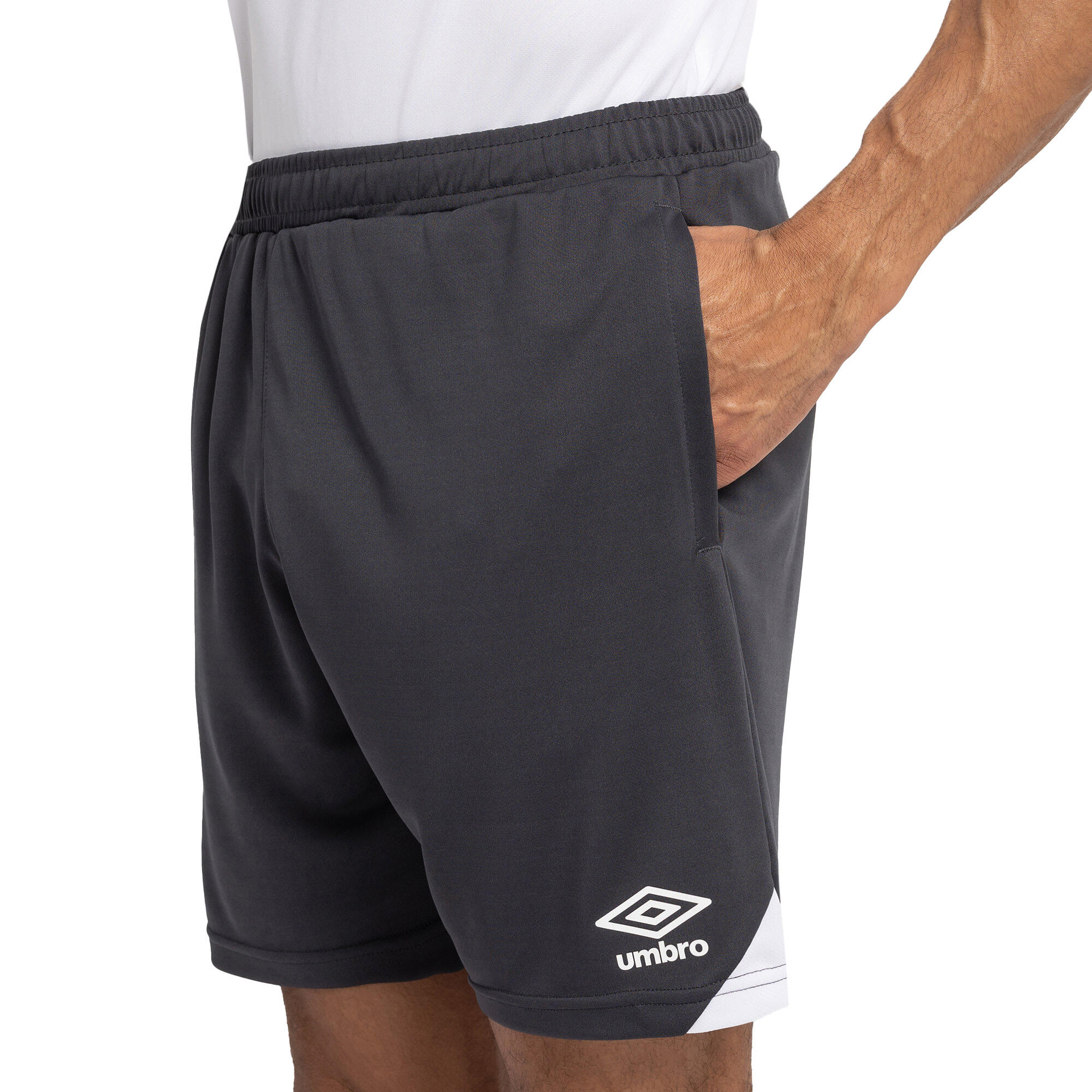 Mens Total Training Shorts (Carbon/White) 2/3