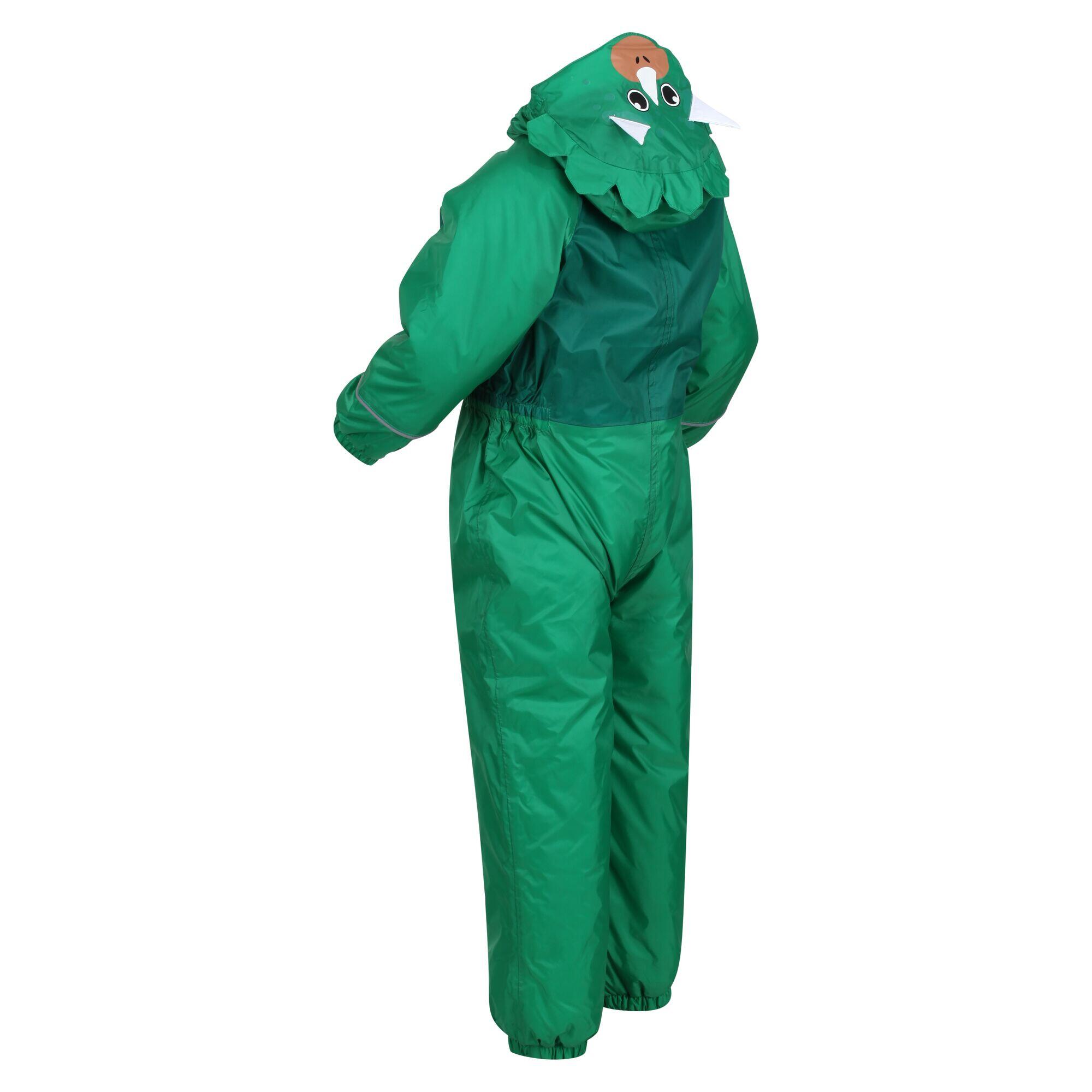 Childrens/Kids Mudplay III Dinosaur Waterproof Puddle Suit (Jellybean Green) 4/5