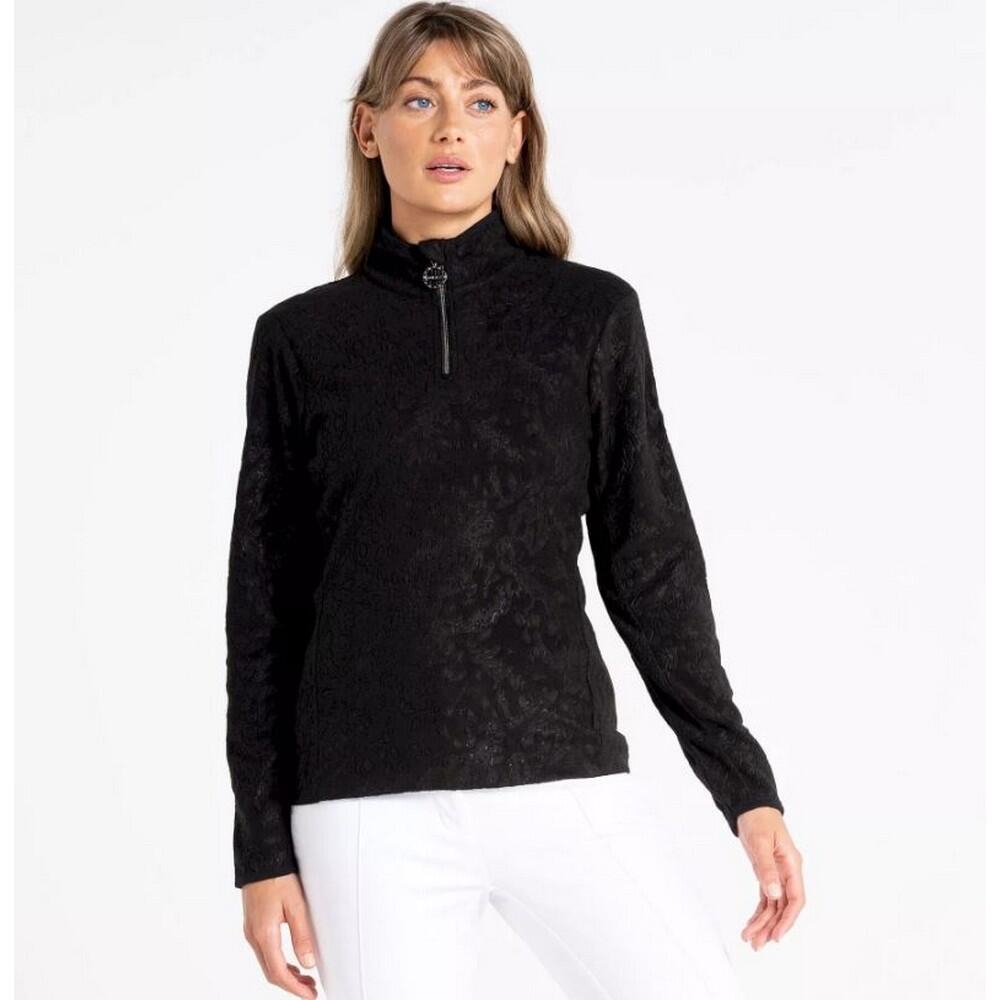 Top in pile da donna (nero)