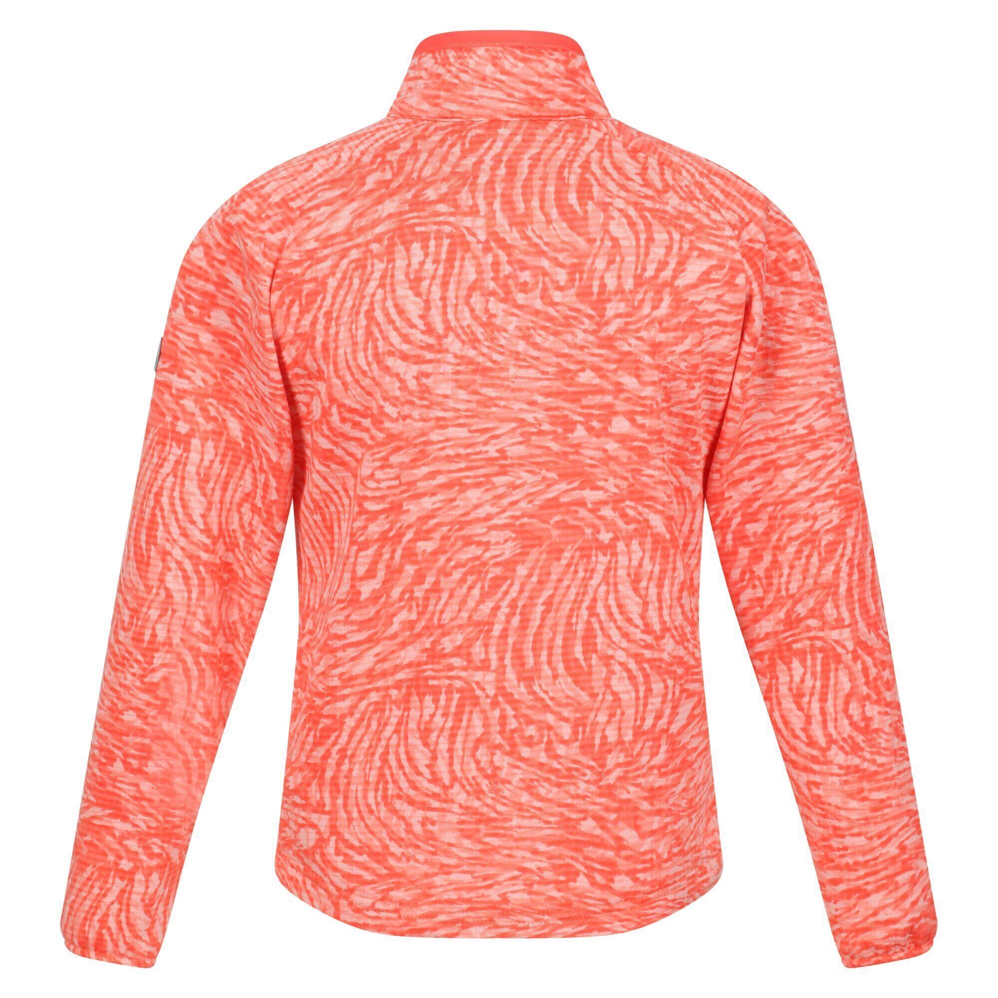 Childrens/Kids Highton Animal Print Half Zip Fleece Top (Fusion Coral) 2/5