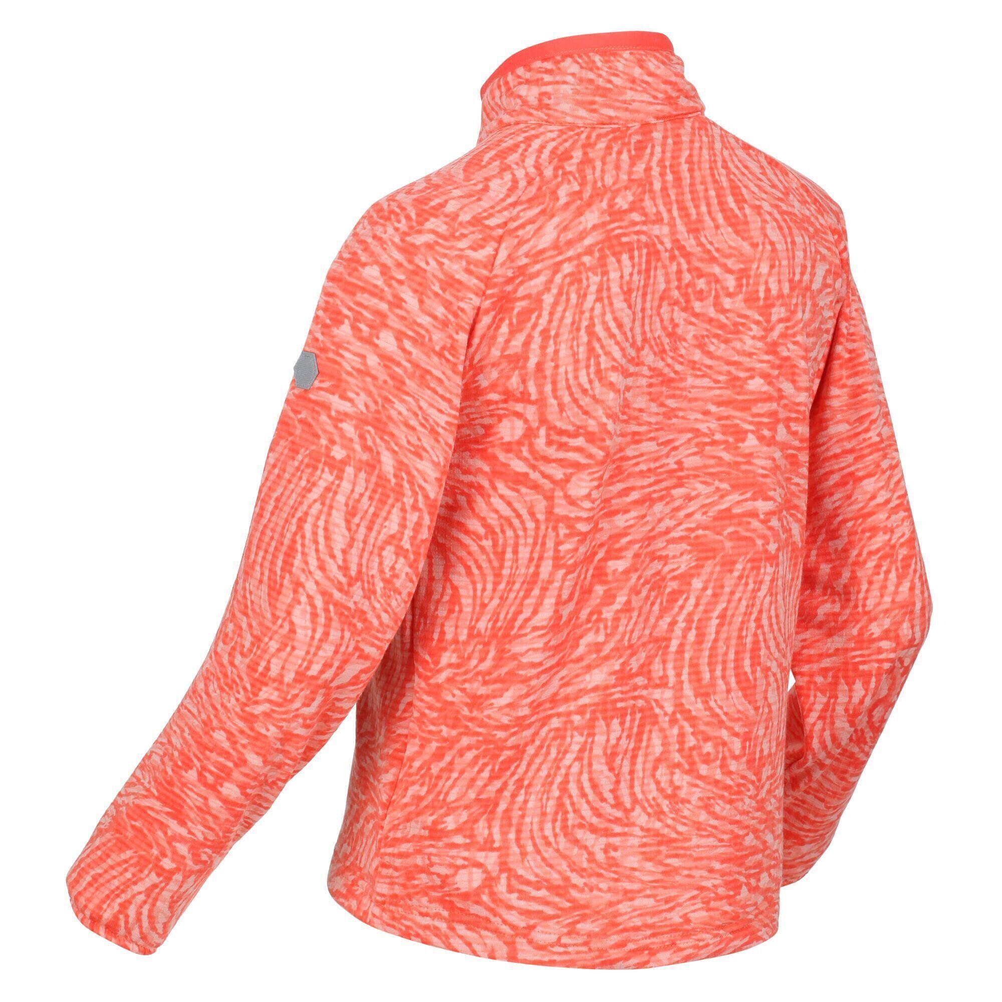 Childrens/Kids Highton Animal Print Half Zip Fleece Top (Fusion Coral) 3/5