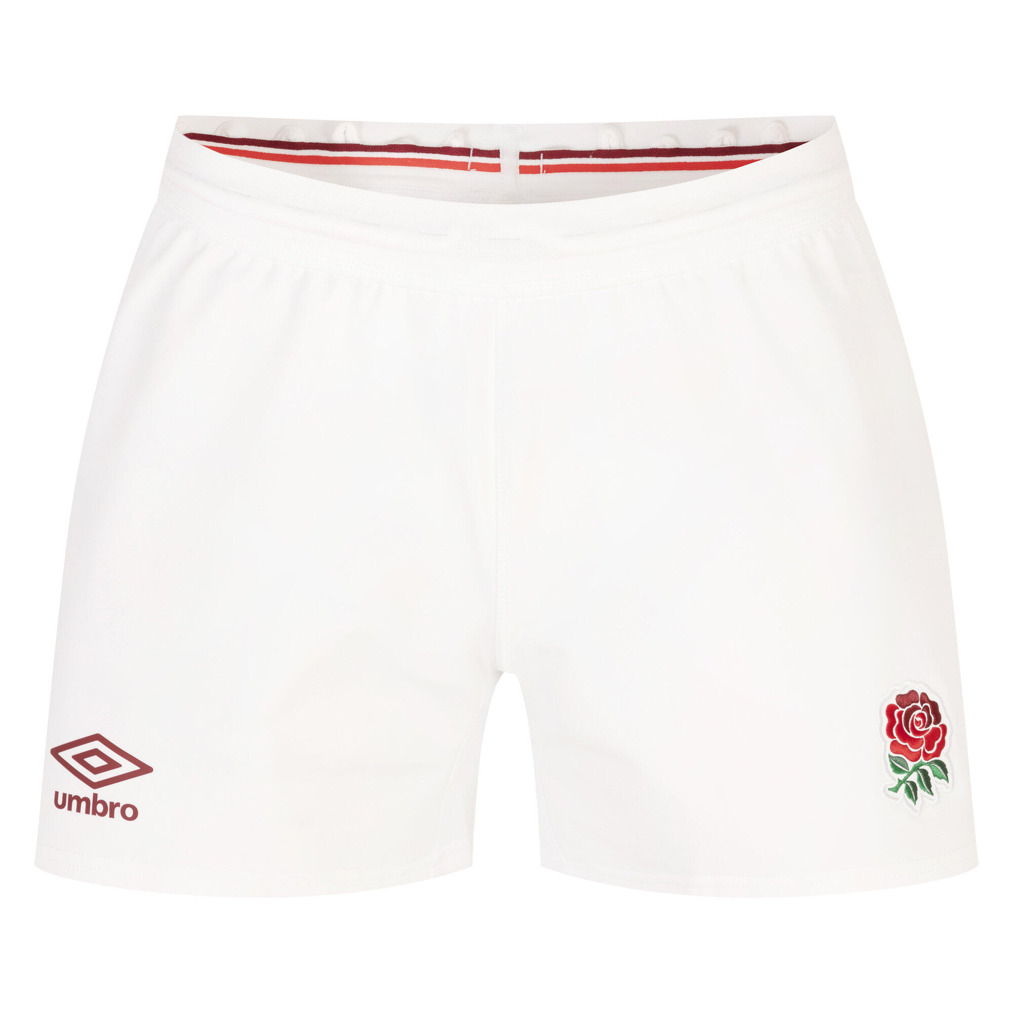 Mens 23/24 Pro England Rugby Home Shorts (White) 1/4