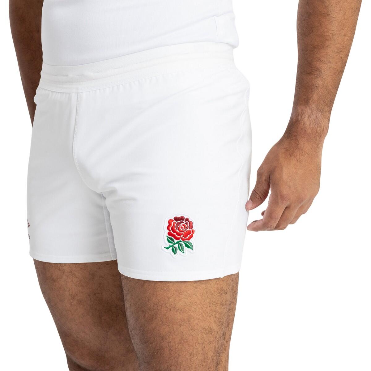 Mens 23/24 Pro England Rugby Home Shorts (White) 4/4