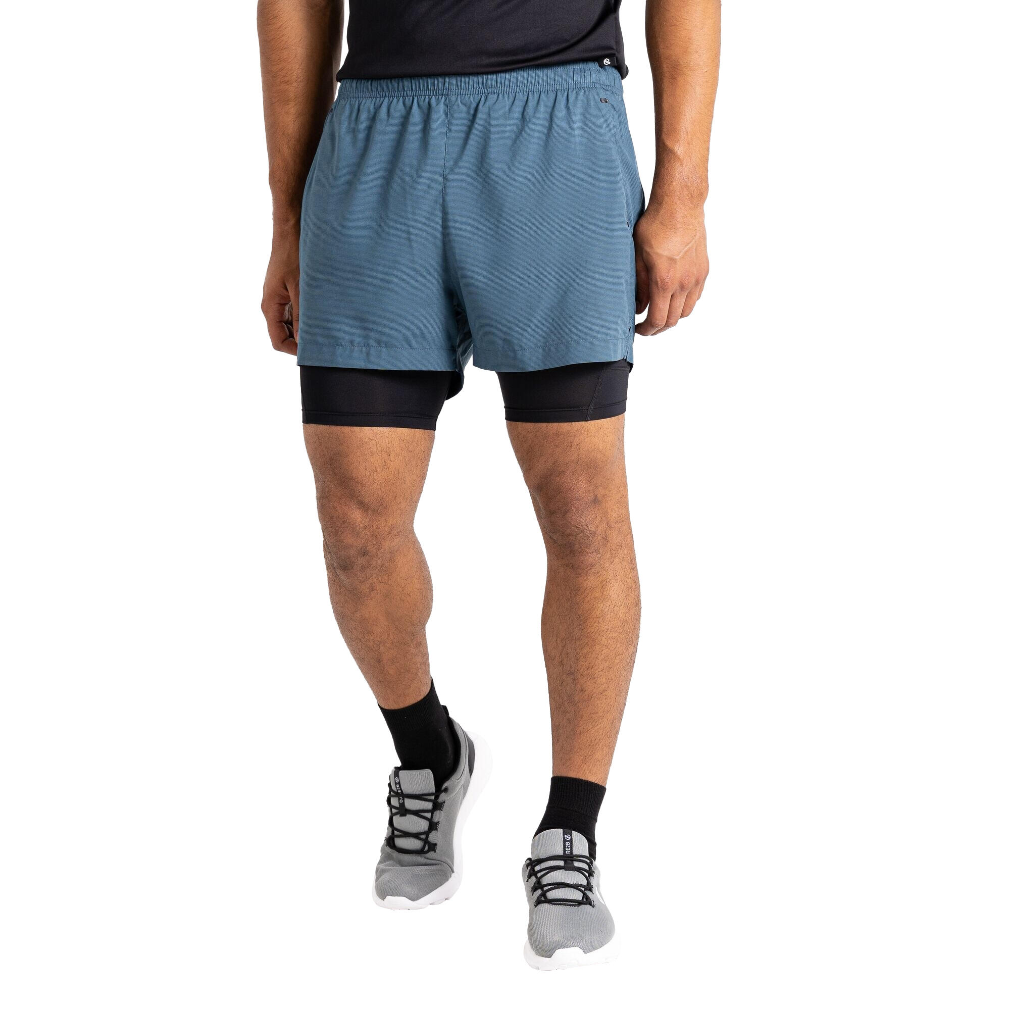 Mens Recreate II 2 in 1 Shorts (Orion Grey) 3/4