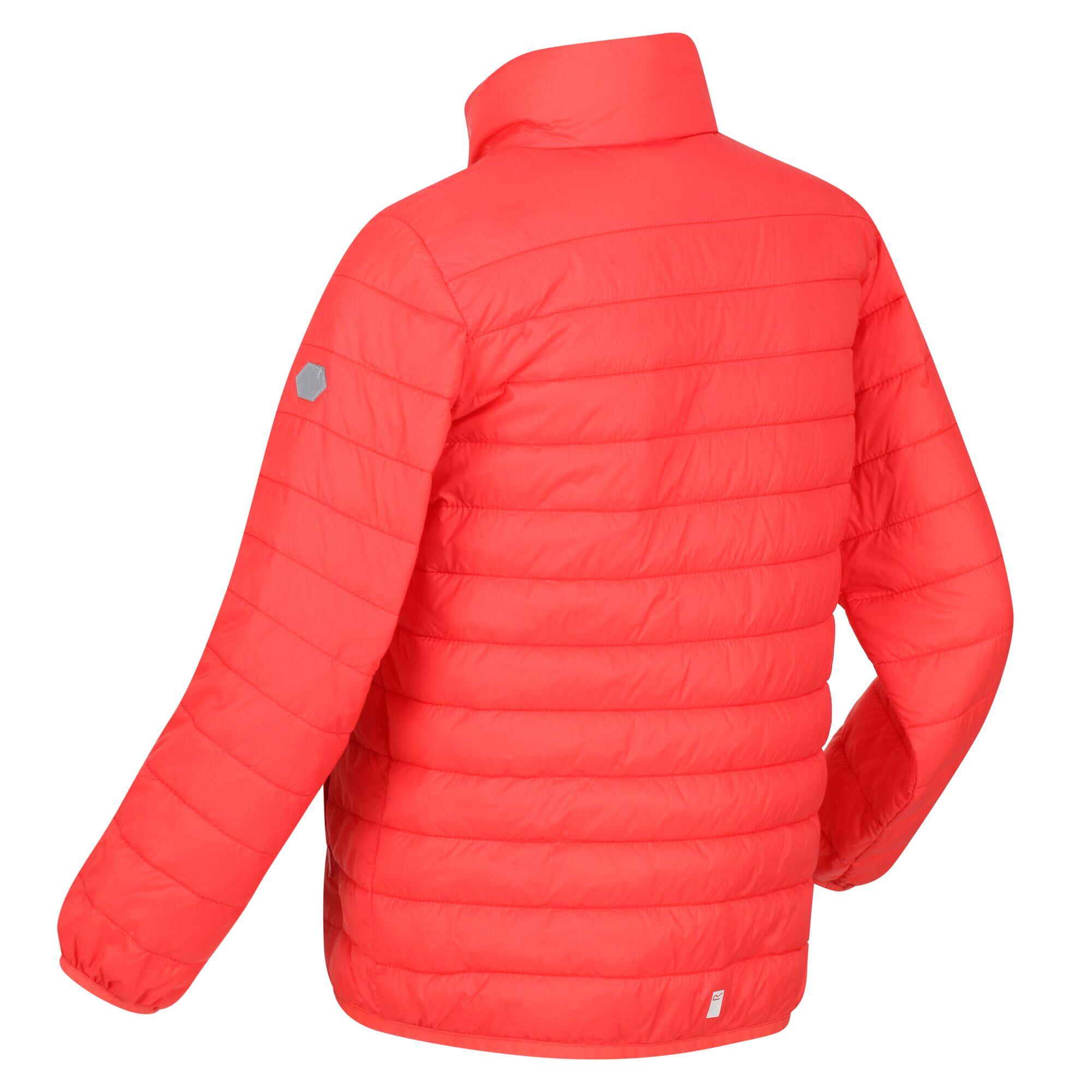 Childrens/Kids Hillpack Quilted Insulated Jacket (Neon Peach) 3/5
