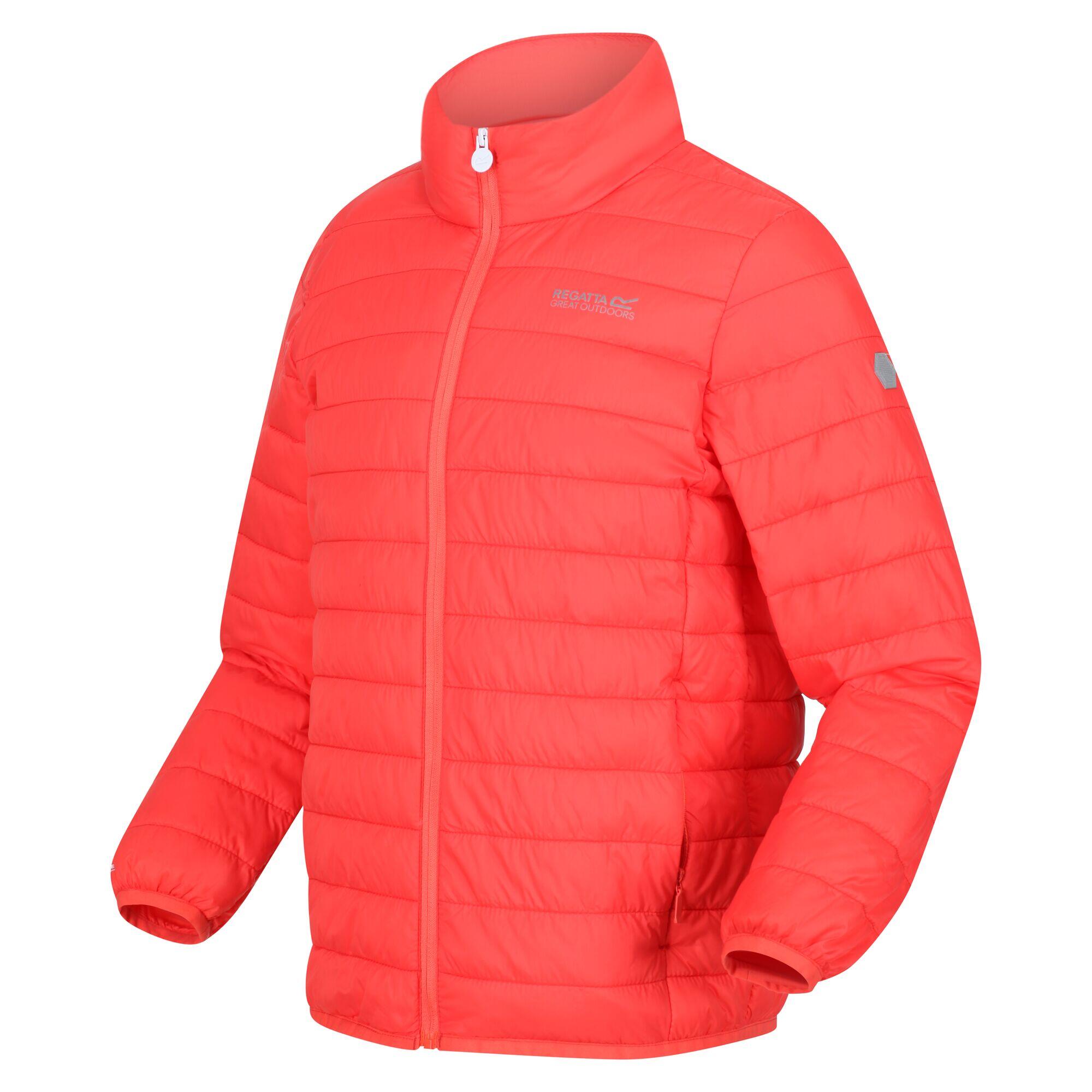 Childrens/Kids Hillpack Quilted Insulated Jacket (Neon Peach) 4/5