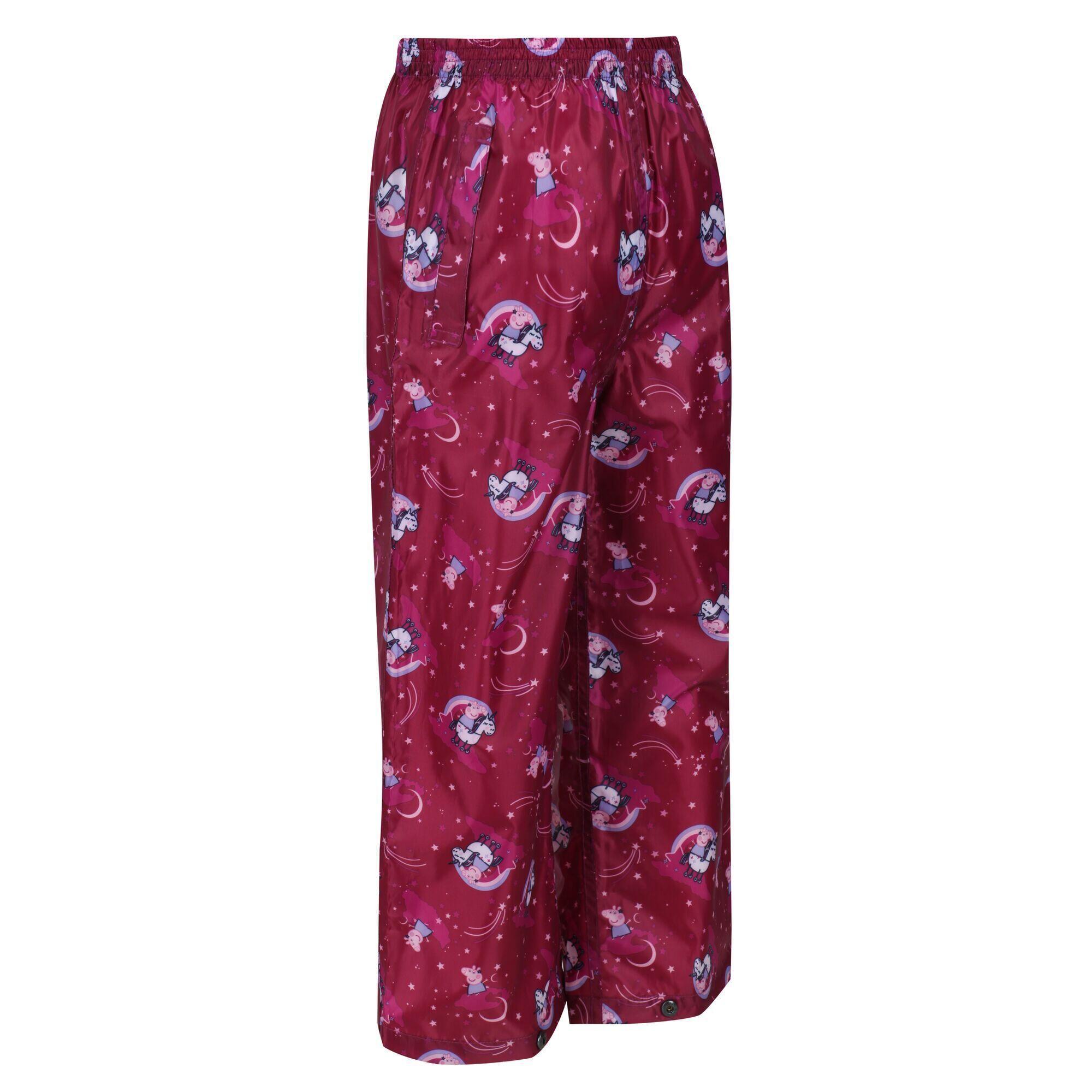 Childrens/Kids Wonder Peppa Pig Waterproof Over Trousers (Raspberry Radiance) 3/5