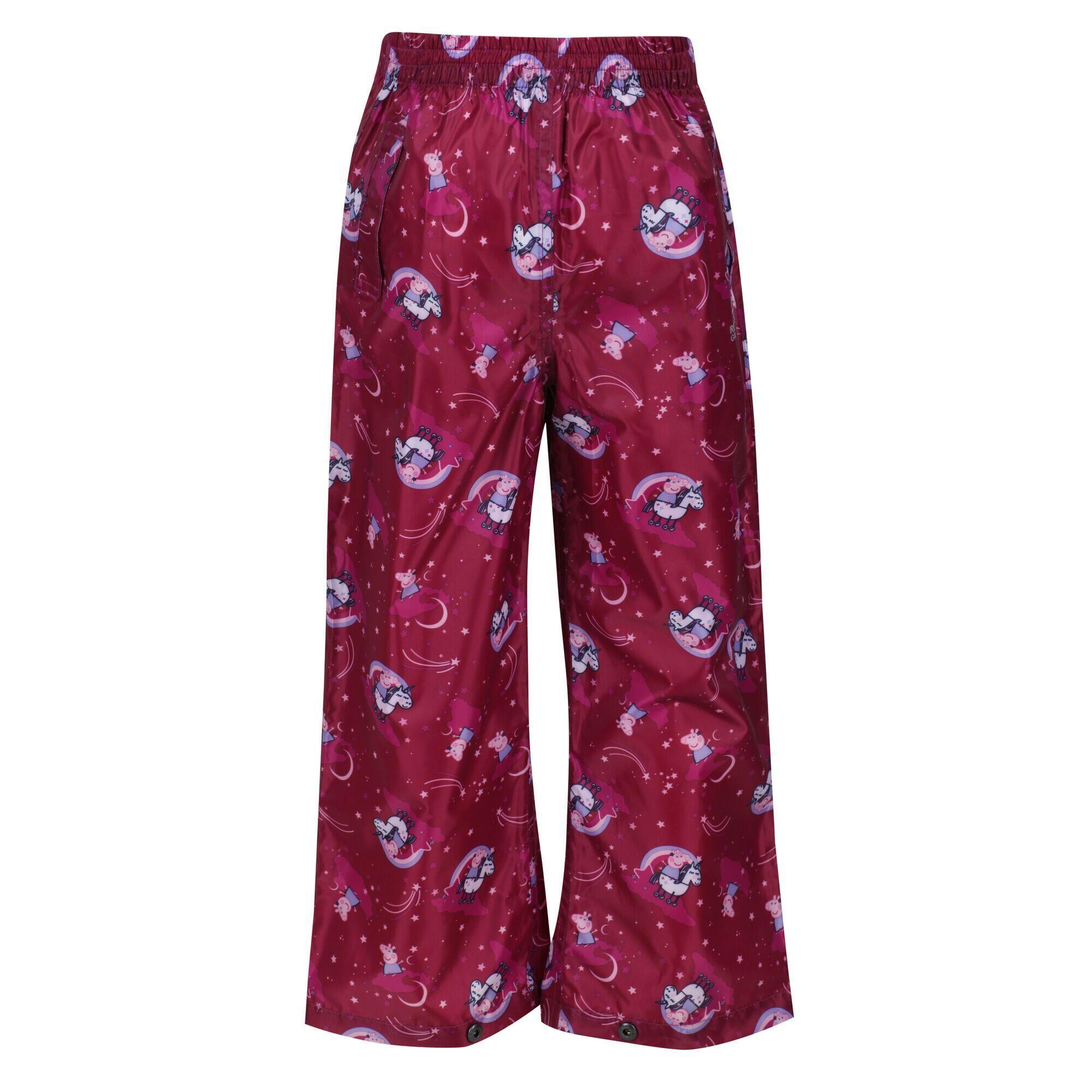 Childrens/Kids Wonder Peppa Pig Waterproof Over Trousers (Raspberry Radiance) 2/5