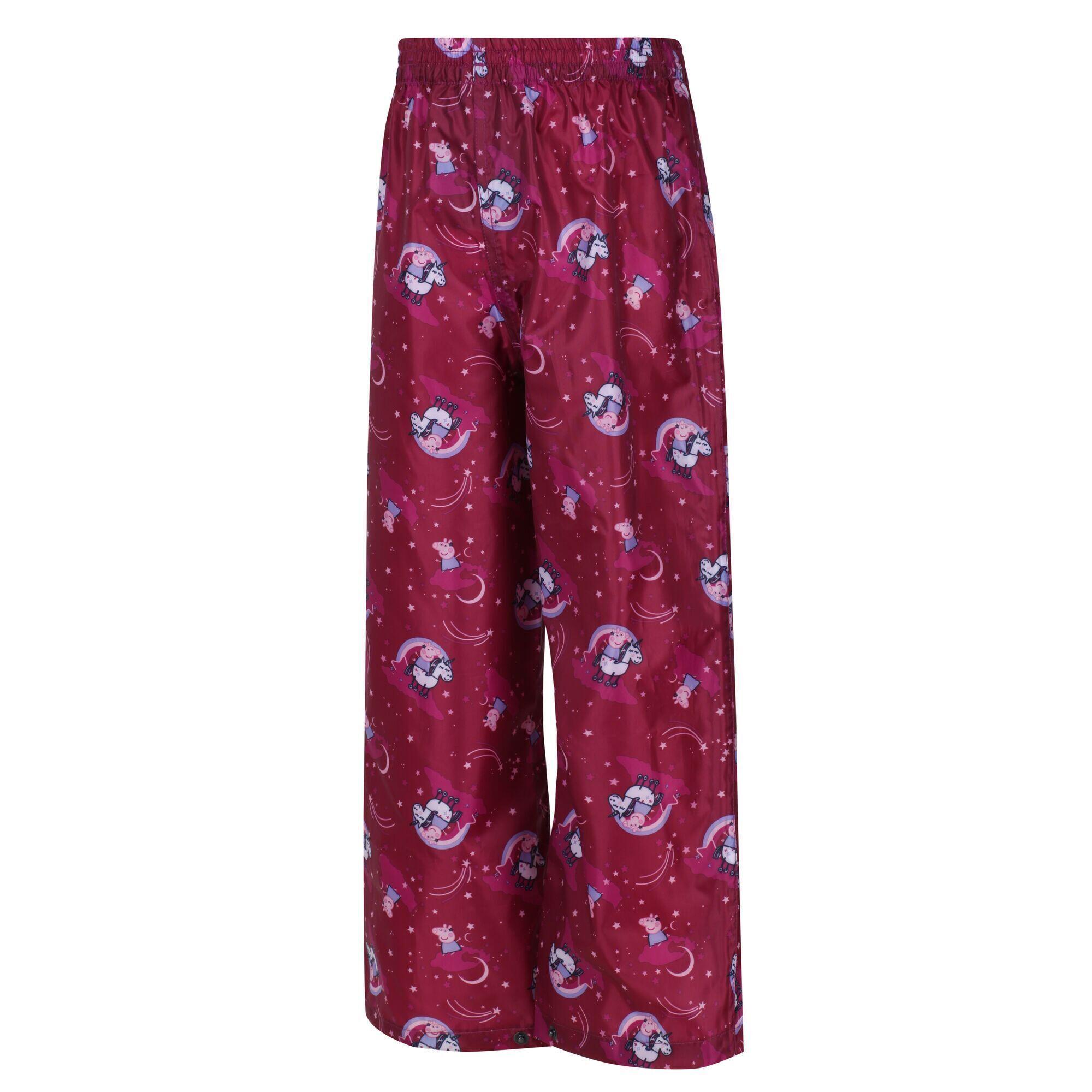 Childrens/Kids Wonder Peppa Pig Waterproof Over Trousers (Raspberry Radiance) 4/5