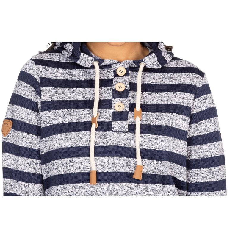 Sweat à capuche SOCIETY Femme (Bleu marine / Gris)