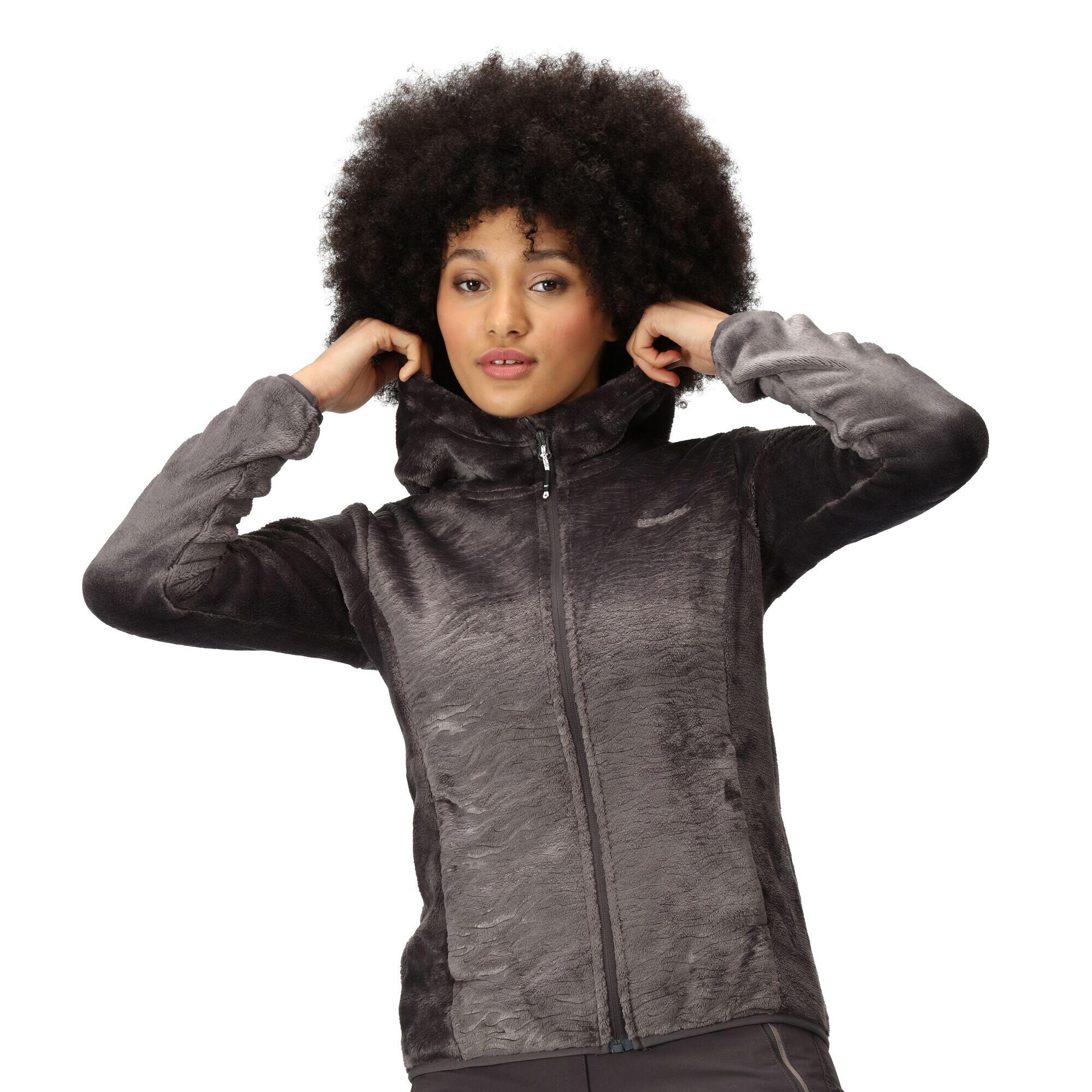 Womens/Ladies Julissa III Fluffy Full Zip Fleece Jacket (Seal Grey) 4/5