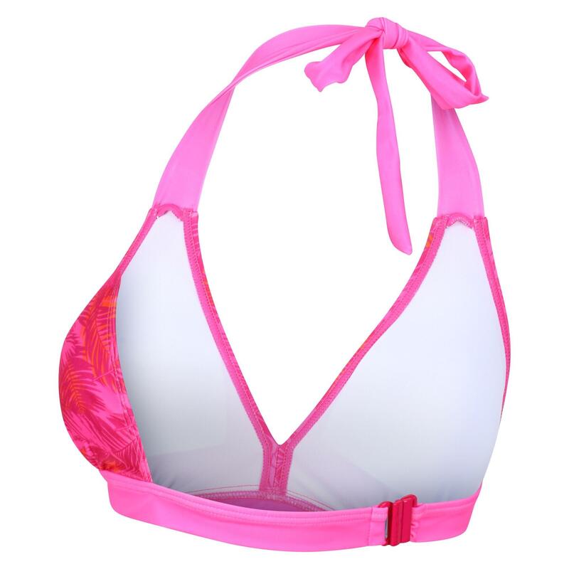 Dames Flavia Palm Leaf Bikinitop (Fusion Roze)