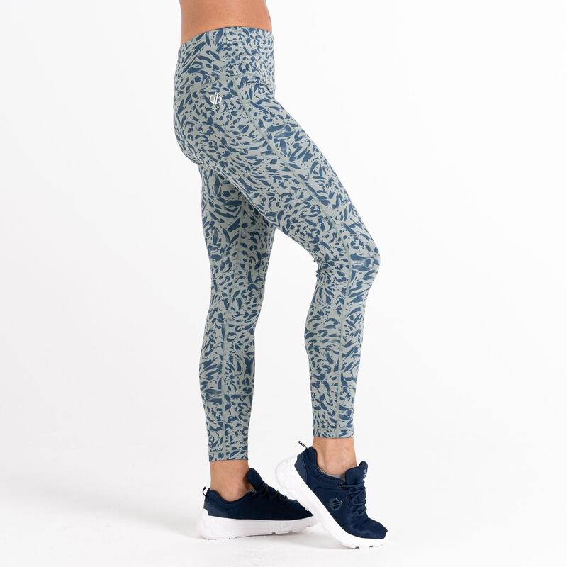 Dames Influential Animal Print Gerecyclede Legging (Lelieblad Groen)