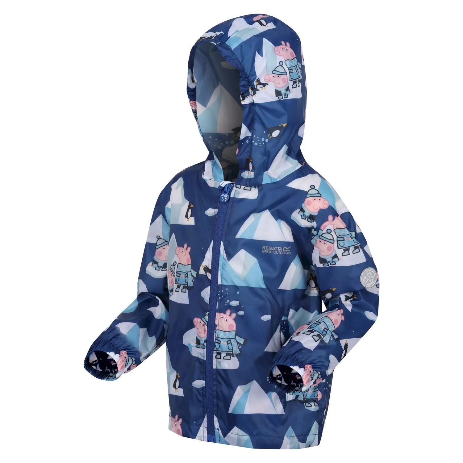 Children's PENGUIN waterproof jacket (Blue / Blue)