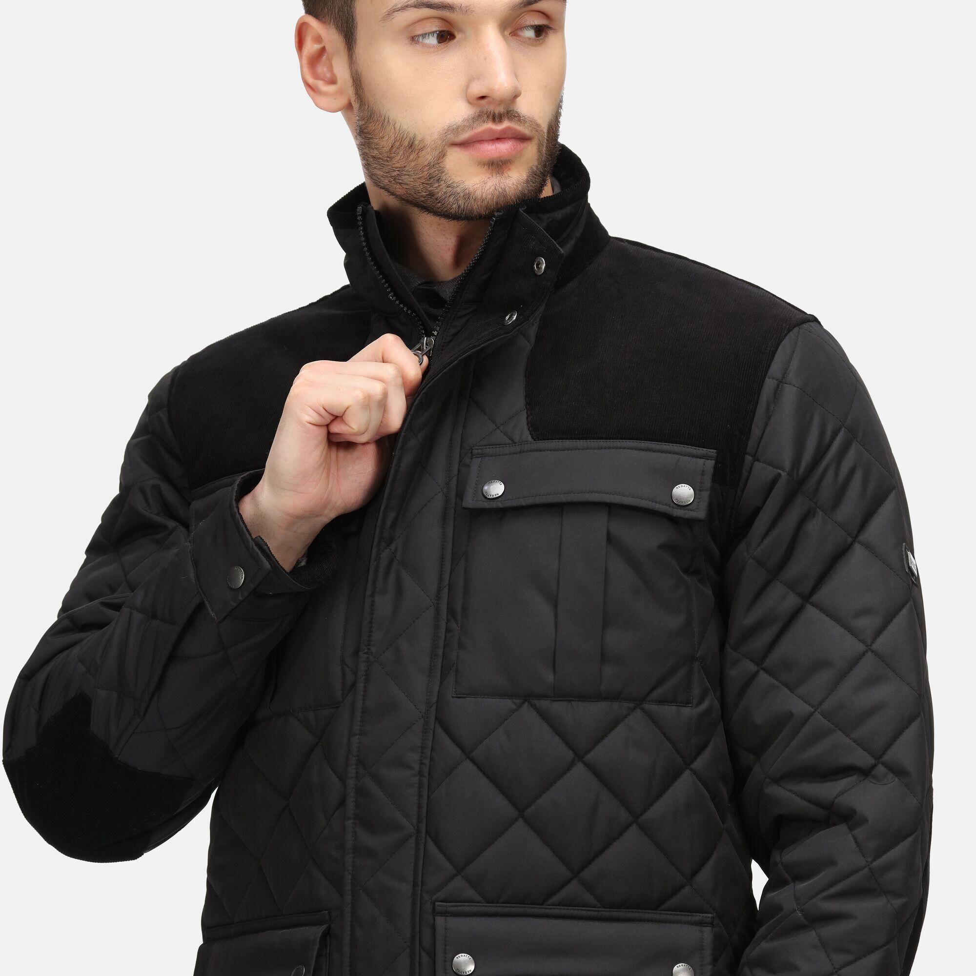 Veste Motif/style Matelassé Homme (Noir) 6/7