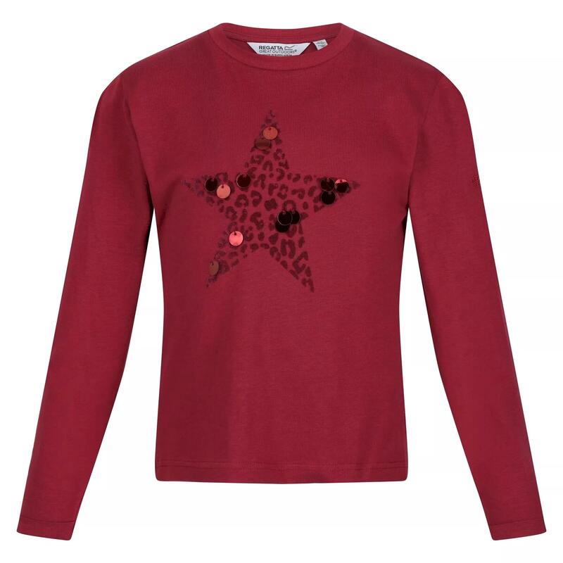 Camiseta Wenbie III Estrellas de Manga Larga para Niños/Niñas Pimiento Oscuro