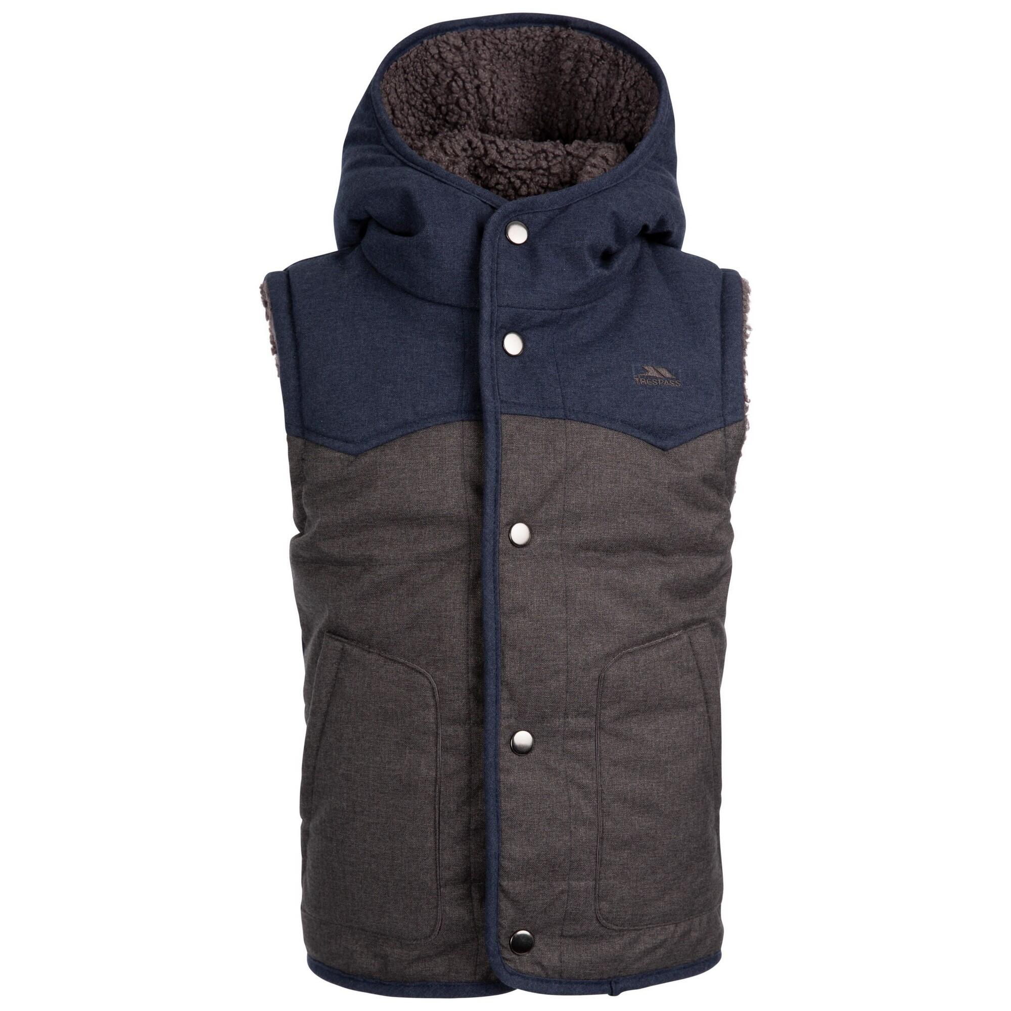 Trespass - Veste Sans Manches Obtain Enfant (gris Foncé Chiné) - Gilet Sans Manche - Gris -  8 À 10 Ans - Decathlon