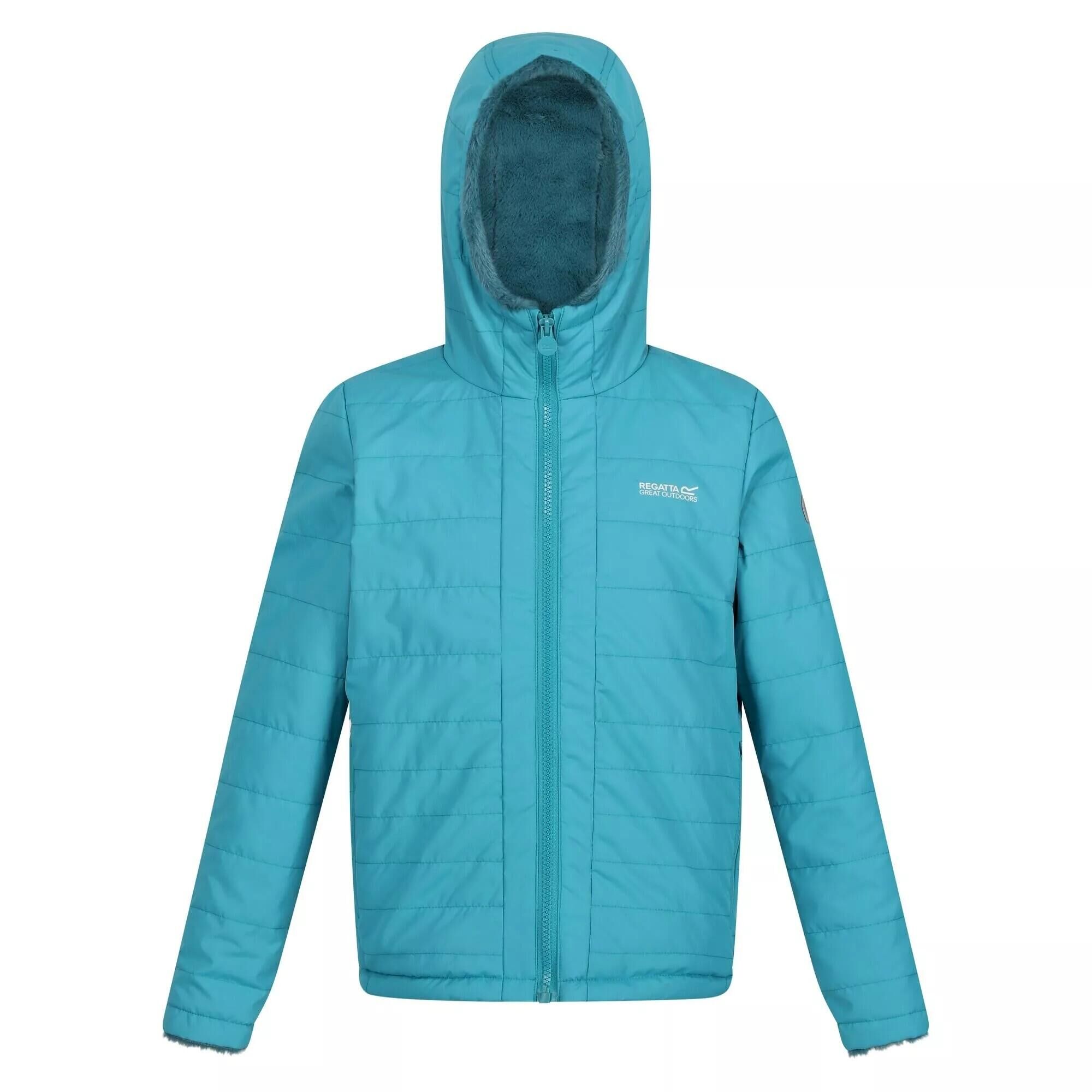 REGATTA Childrens/Kids Spyra III Reversible Insulated Jacket (Pagoda Blue/Dragonfly)