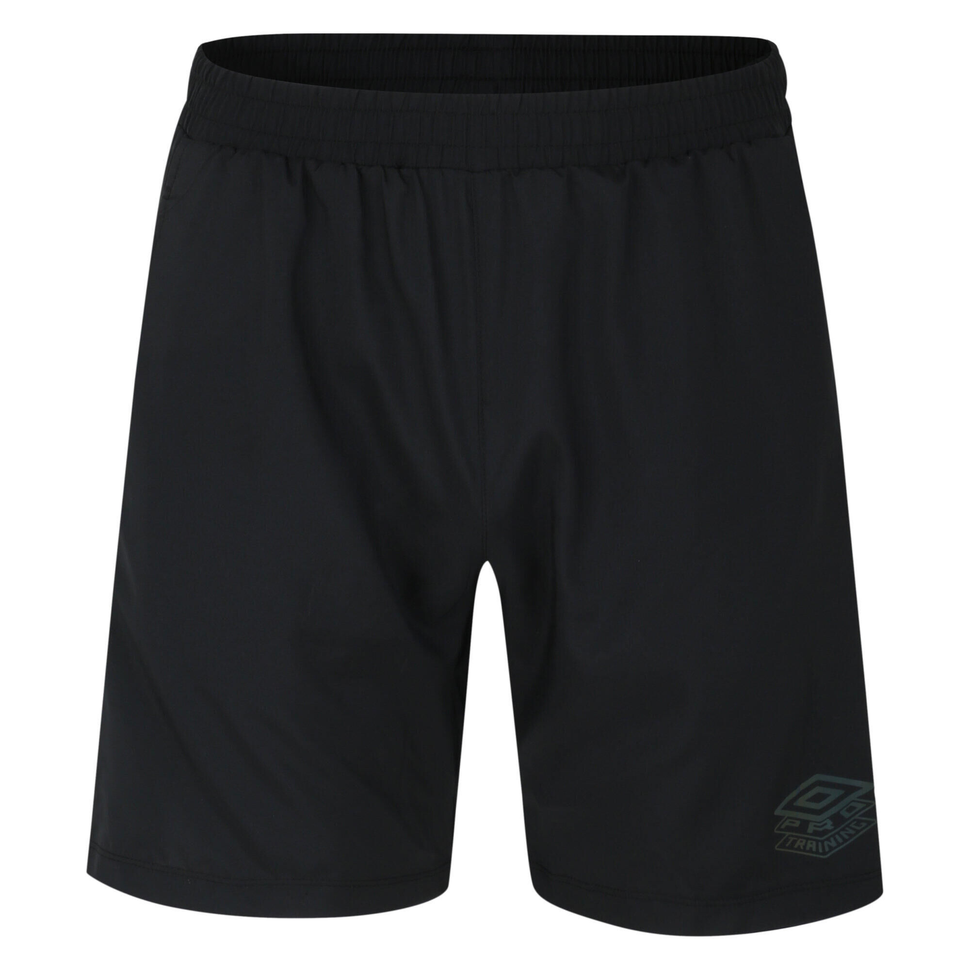 UMBRO Mens Pro Woven Training Sweat Shorts (Black/Andean Toucan)