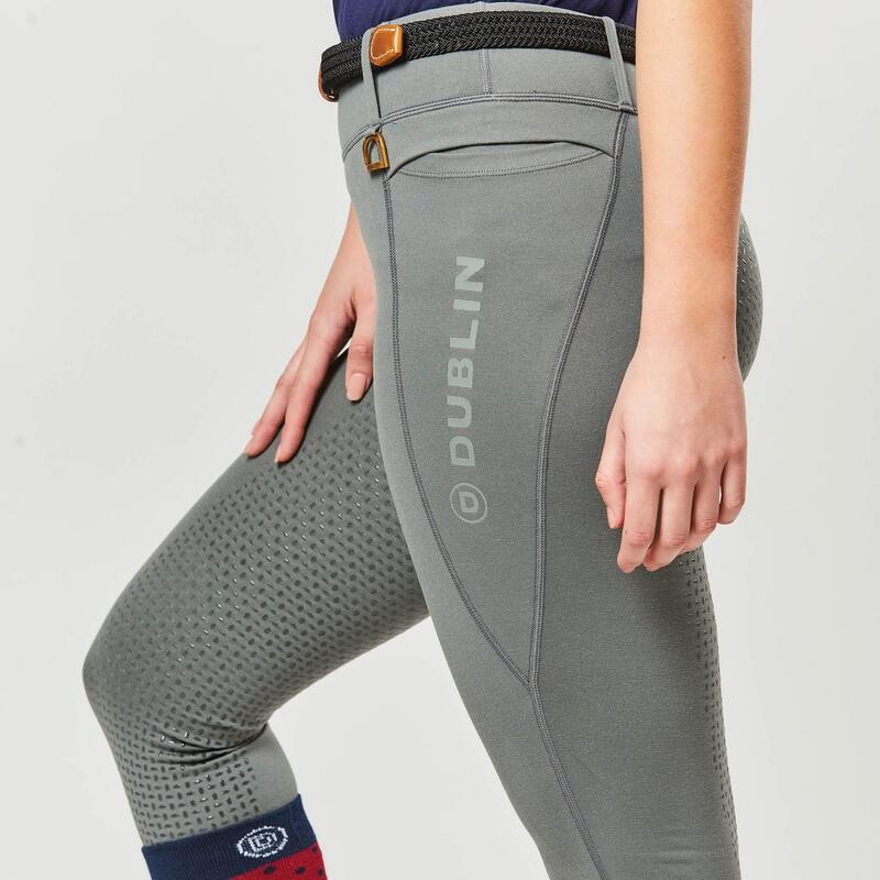 "Cool It" Reitleggings für Alltag Damen Olivgrün